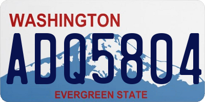 WA license plate ADQ5804