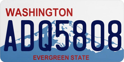 WA license plate ADQ5808