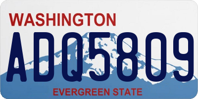WA license plate ADQ5809