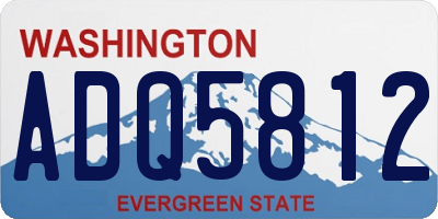 WA license plate ADQ5812