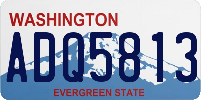 WA license plate ADQ5813