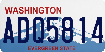 WA license plate ADQ5814