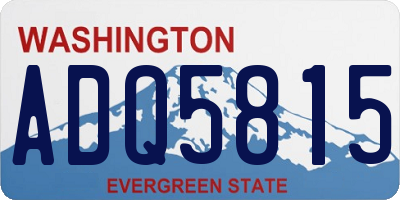 WA license plate ADQ5815