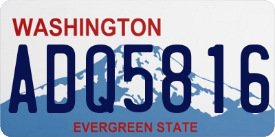 WA license plate ADQ5816