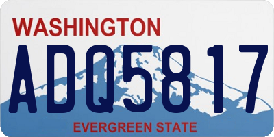 WA license plate ADQ5817