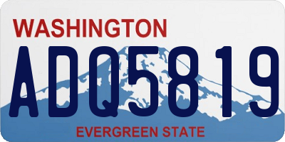WA license plate ADQ5819