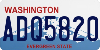 WA license plate ADQ5820