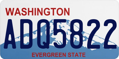 WA license plate ADQ5822