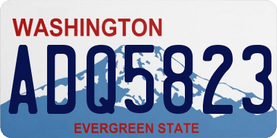 WA license plate ADQ5823