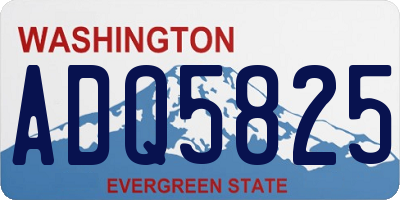 WA license plate ADQ5825