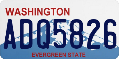 WA license plate ADQ5826