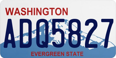 WA license plate ADQ5827