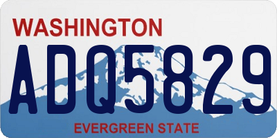 WA license plate ADQ5829