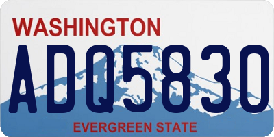 WA license plate ADQ5830