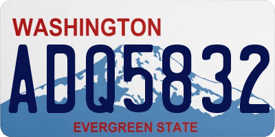 WA license plate ADQ5832