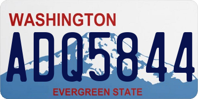 WA license plate ADQ5844