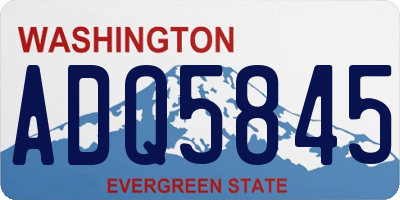 WA license plate ADQ5845