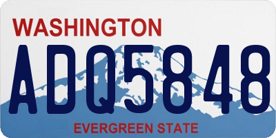 WA license plate ADQ5848