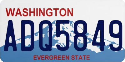 WA license plate ADQ5849