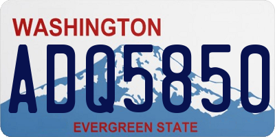 WA license plate ADQ5850