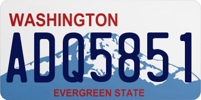 WA license plate ADQ5851