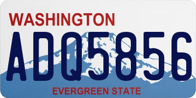 WA license plate ADQ5856