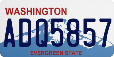 WA license plate ADQ5857