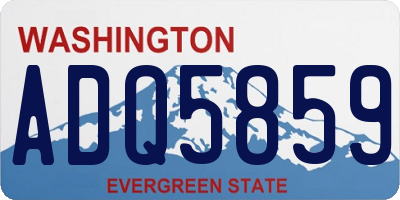 WA license plate ADQ5859