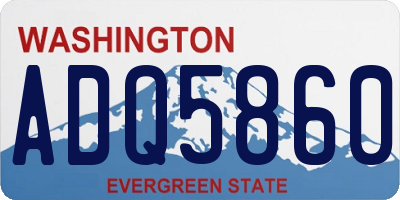 WA license plate ADQ5860