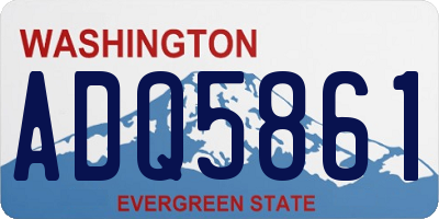 WA license plate ADQ5861