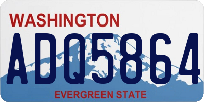 WA license plate ADQ5864