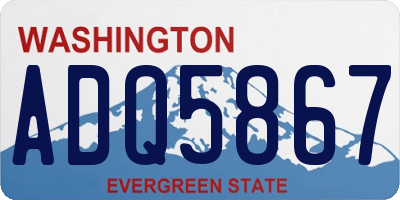 WA license plate ADQ5867