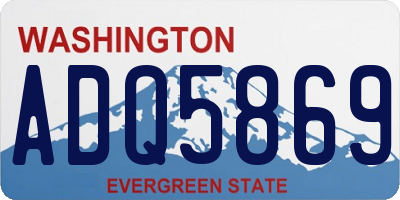 WA license plate ADQ5869