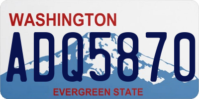 WA license plate ADQ5870