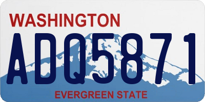 WA license plate ADQ5871