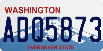 WA license plate ADQ5873