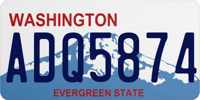 WA license plate ADQ5874