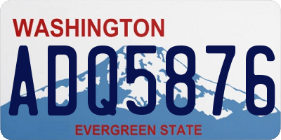 WA license plate ADQ5876