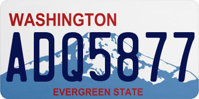 WA license plate ADQ5877