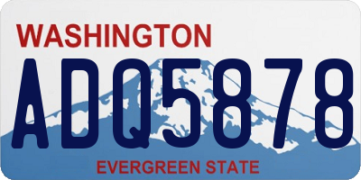 WA license plate ADQ5878