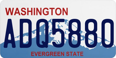 WA license plate ADQ5880