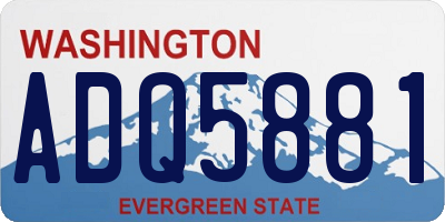 WA license plate ADQ5881