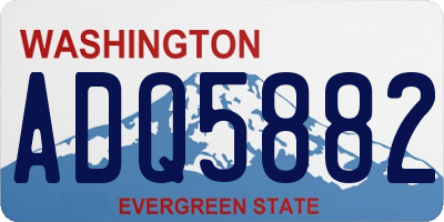 WA license plate ADQ5882