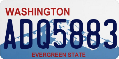 WA license plate ADQ5883