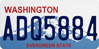 WA license plate ADQ5884