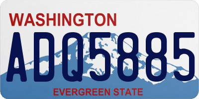 WA license plate ADQ5885