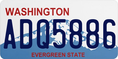 WA license plate ADQ5886