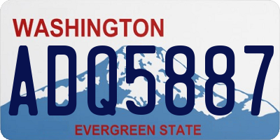 WA license plate ADQ5887