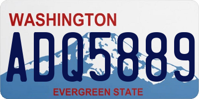 WA license plate ADQ5889