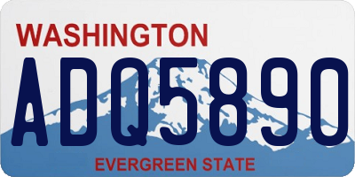 WA license plate ADQ5890